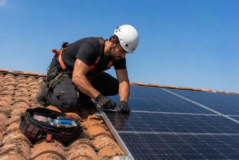 Maintenance et monitoring de panneaux solaires à Tanneron