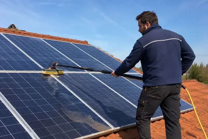 Nettoyage et entretien de panneaux solaires à Tanneron